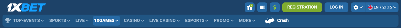 1xBet Kenya top navigation — 1XGAMES is its own menu item, separate from CASINO and LIVE CASINO 1xBet Kenya top navigation — 1XGAMES is its own menu item, separate from CASINO and LIVE CASINO